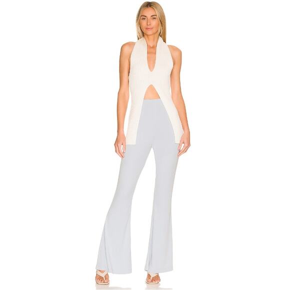 L'Academie Chance Light Blue Pull-On Flare Pants Stretchy Jersey Size Small - Picture 3 of 7